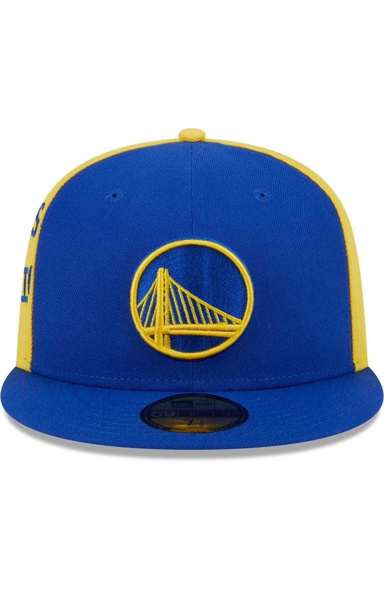 New Era Men's New Era Royal/Gold Golden State Warriors Gameday Wordmark 59FIFTY Fitted Hat, Alternate, color, Royal