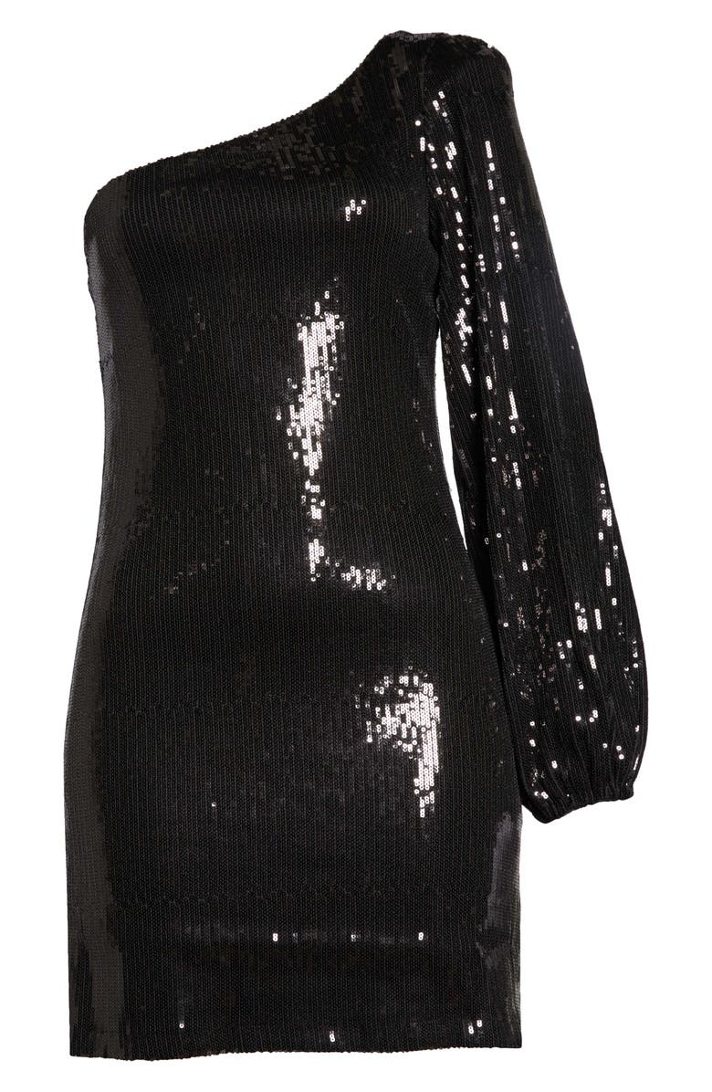 Steve Madden Katya One-Shoulder Sequin Minidress, Alternate, color, 
