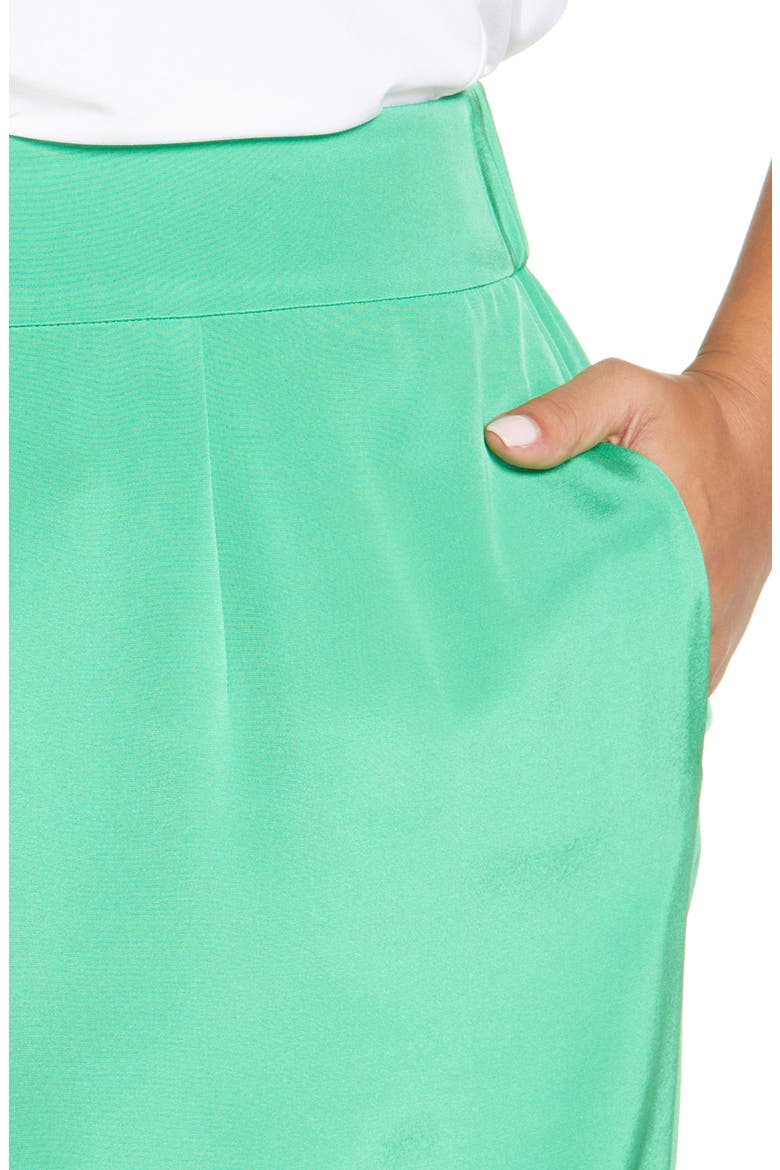 Dalton Stretch Silk Wide Leg Pants, Alternate, color, GARDEN GREEN