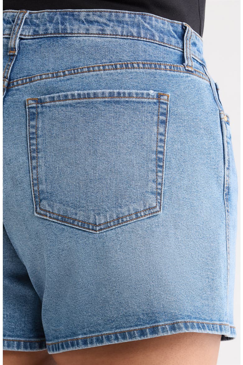 Jane High Waist Denim Shorts, Alternate, color, PEACEFUL