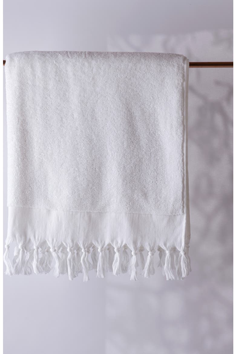 Plain Terry Bath Towel, Main, color, White