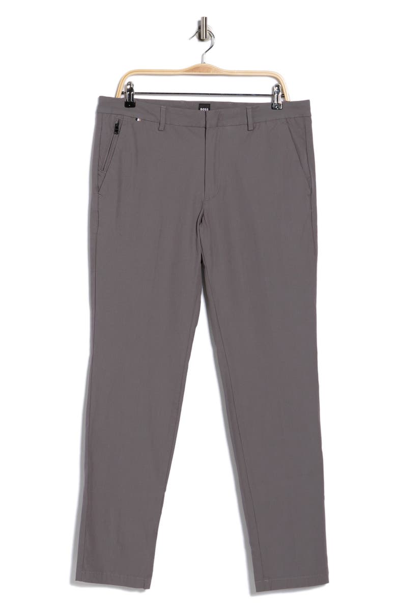 BOSS Kaito Cotton Blend Chinos, Main, color, Dark Grey