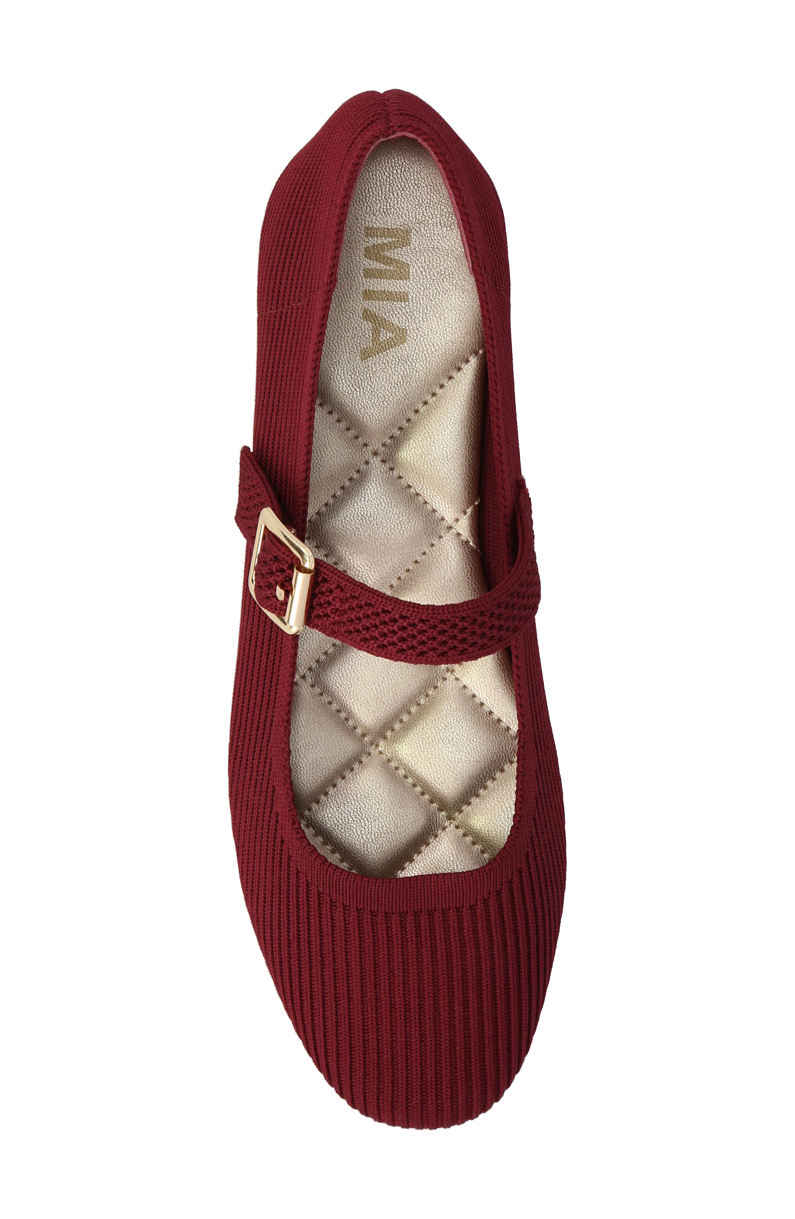 Brita-C Knit Mary Jane Flat, Alternate, color, BURGUNDY