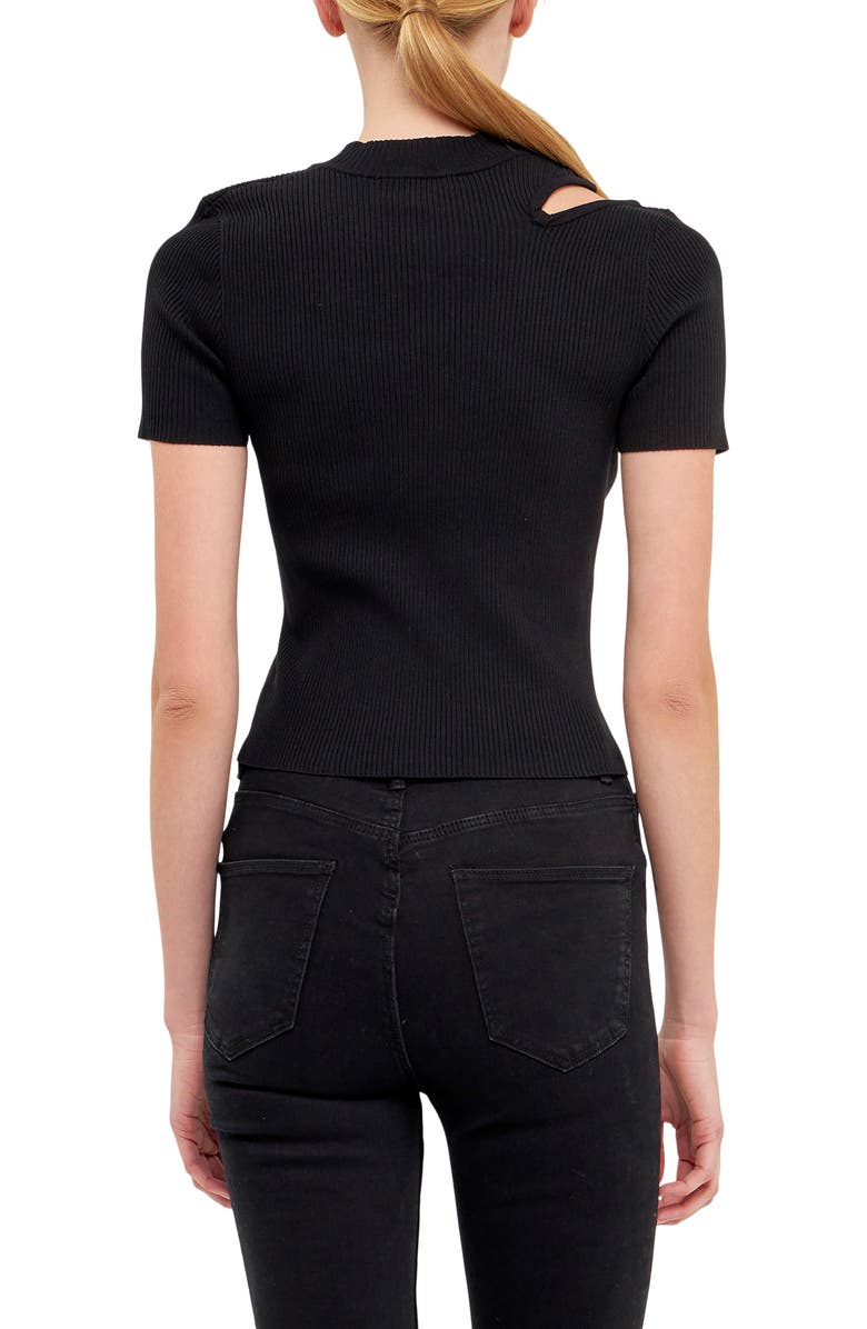 Endless Rose Cutout Mock Neck Top, Alternate, color,