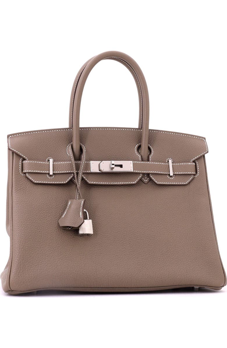 Pre-Owned Hermes Birkin Handbag Grey Togo with Palladium Hardware 30, Alternate, color, Etoupe