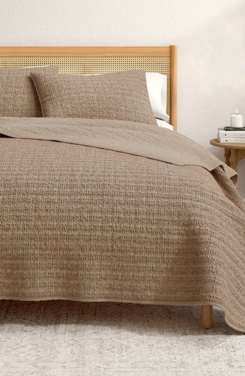 Waffle Weave 3-Piece Quilt Set