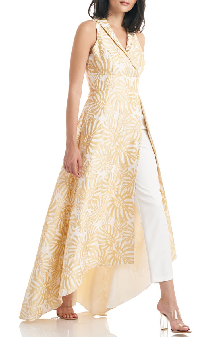 Eugenia Walk Thru Sleeveless Gown, Alternate, color, BUTTER