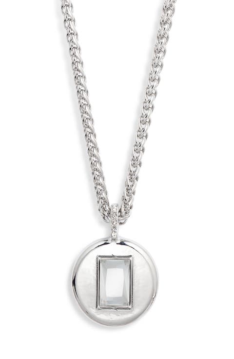 Wheat Chain Puffy Pendant Necklace