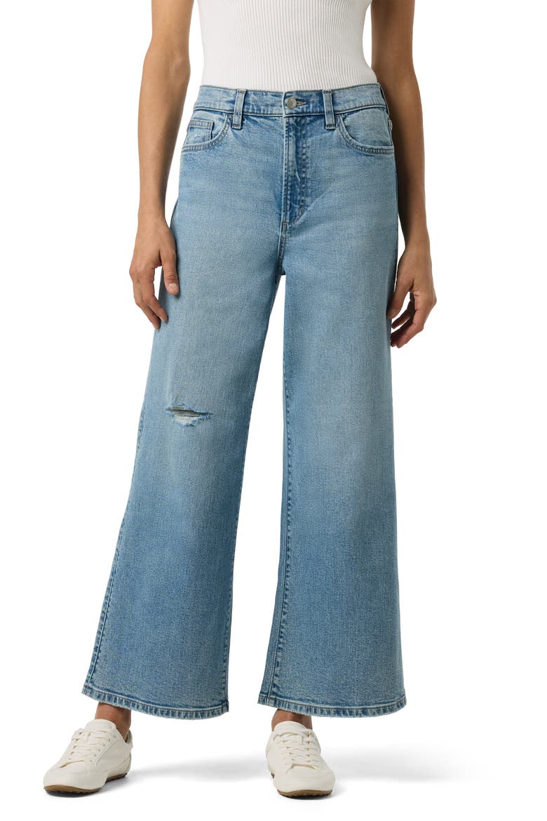 High Waist Wide Leg Ankle Jeans, Main, color, PAMPINEA