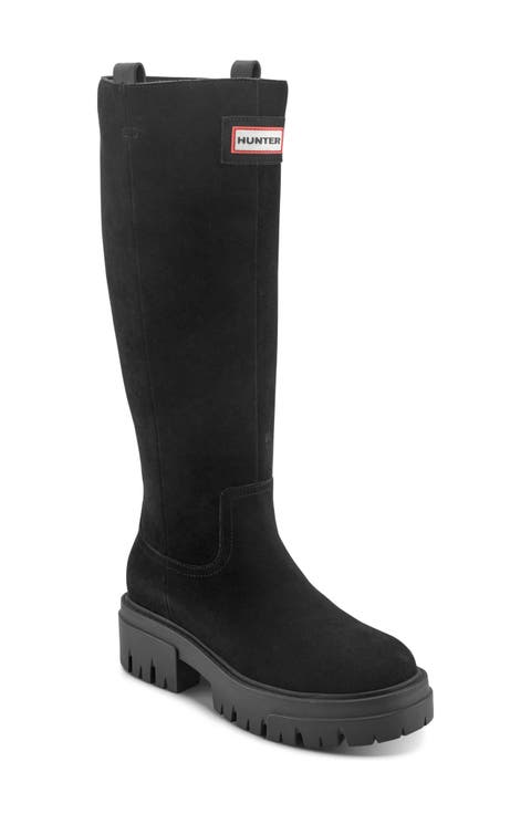 Giania Water Resistant Leather Knee High Boot
