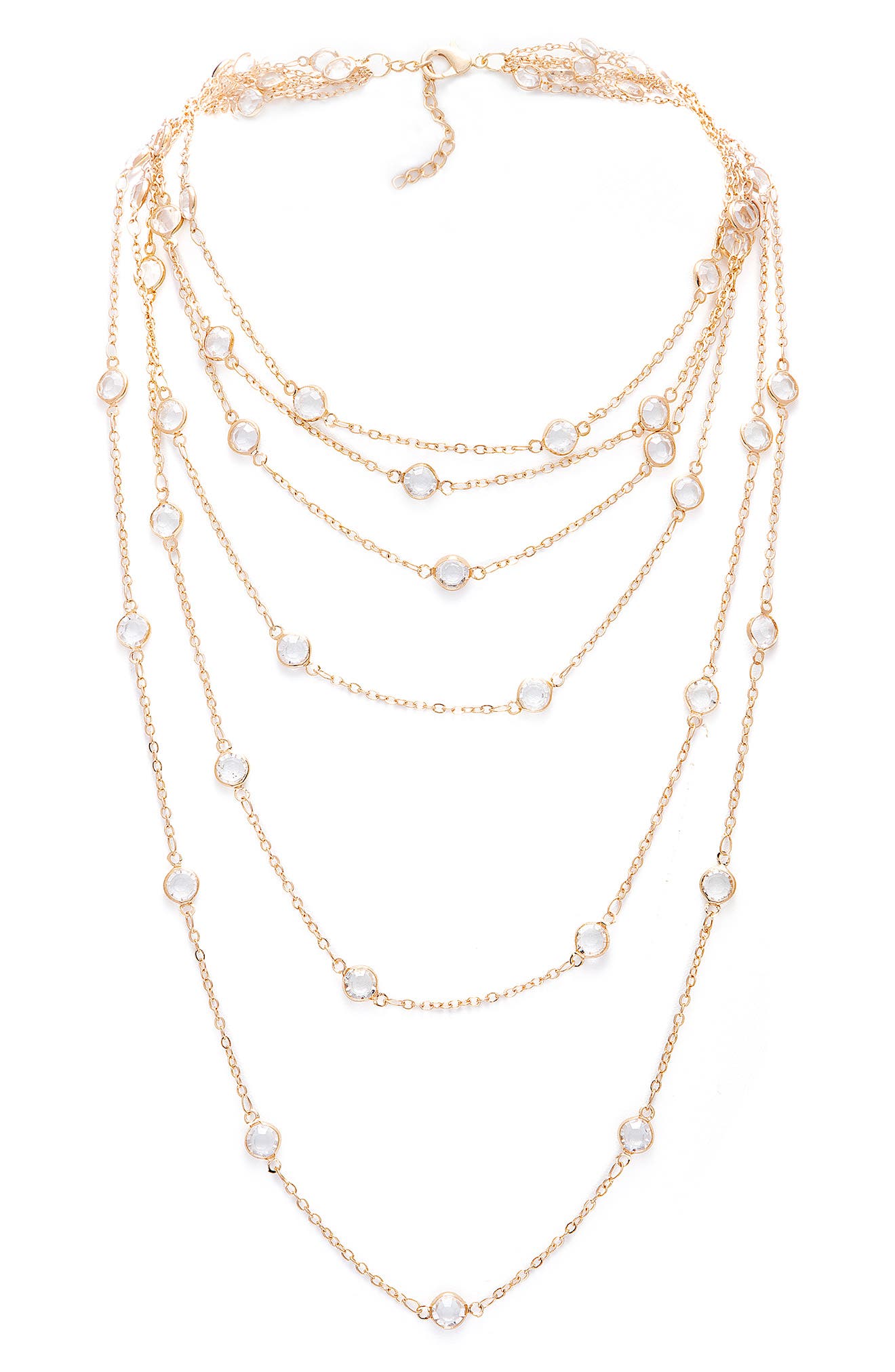 SAACHI Crystal Layered Necklace