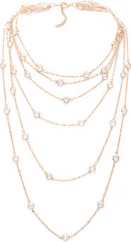 SAACHI Crystal Layered Necklace