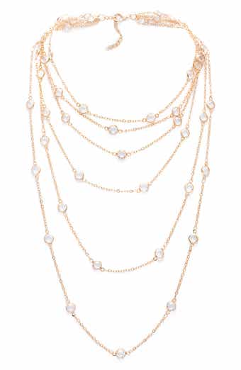 SAACHI Crystal Layered Necklace