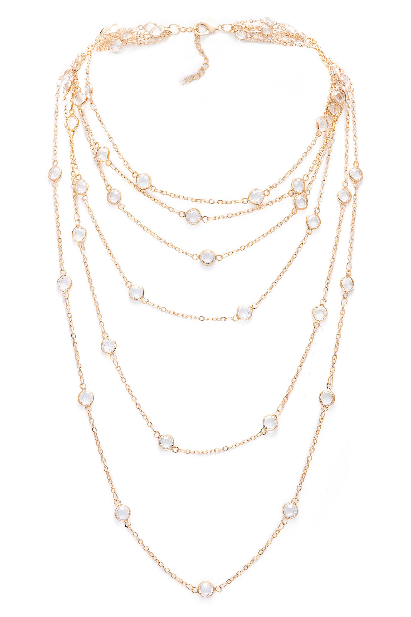 Multilayer Color Guide SAACHI Crystal Glass Multi Layer Necklace (Women) | Nordstromrack