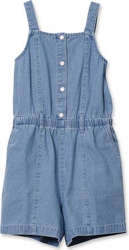 Lands' End Girls Lightweight Denim Romper