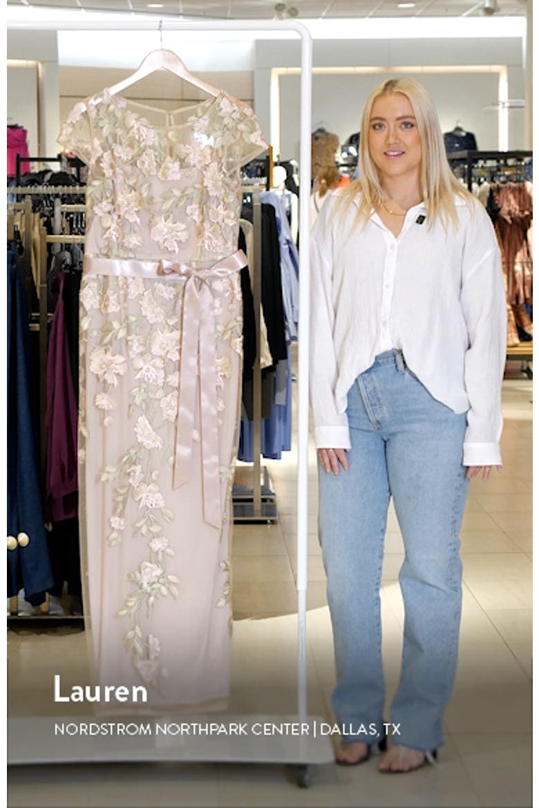 Floral Cascading Column Gown video