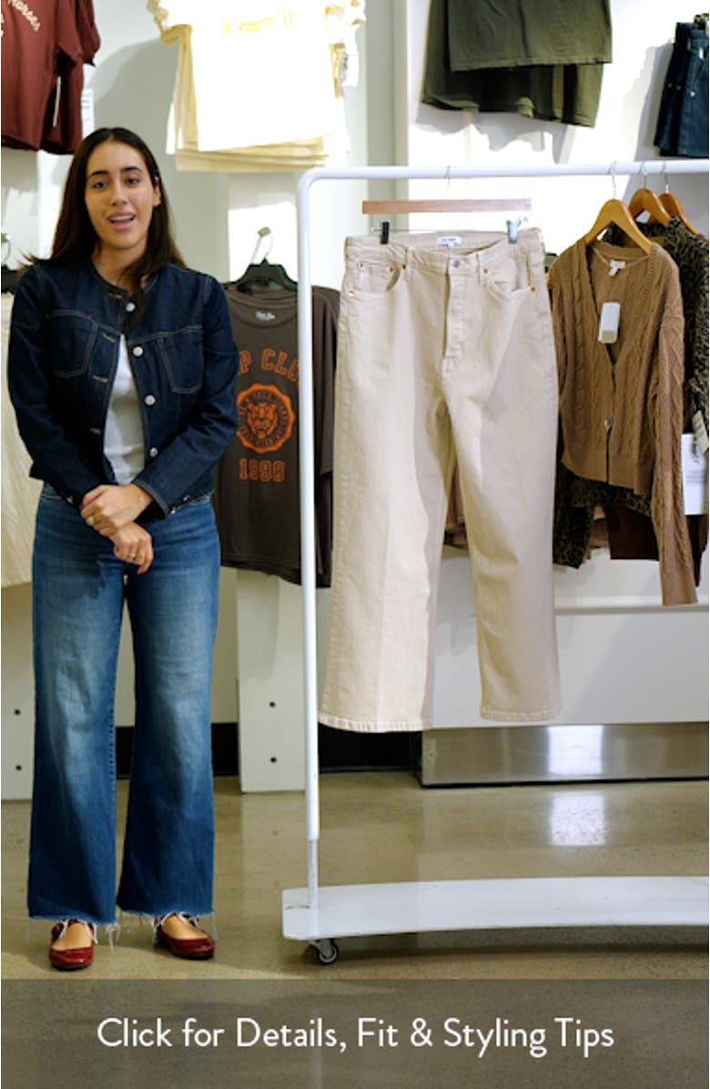 High Waist Ankle Wide Leg Jeans, sales video thumbnail