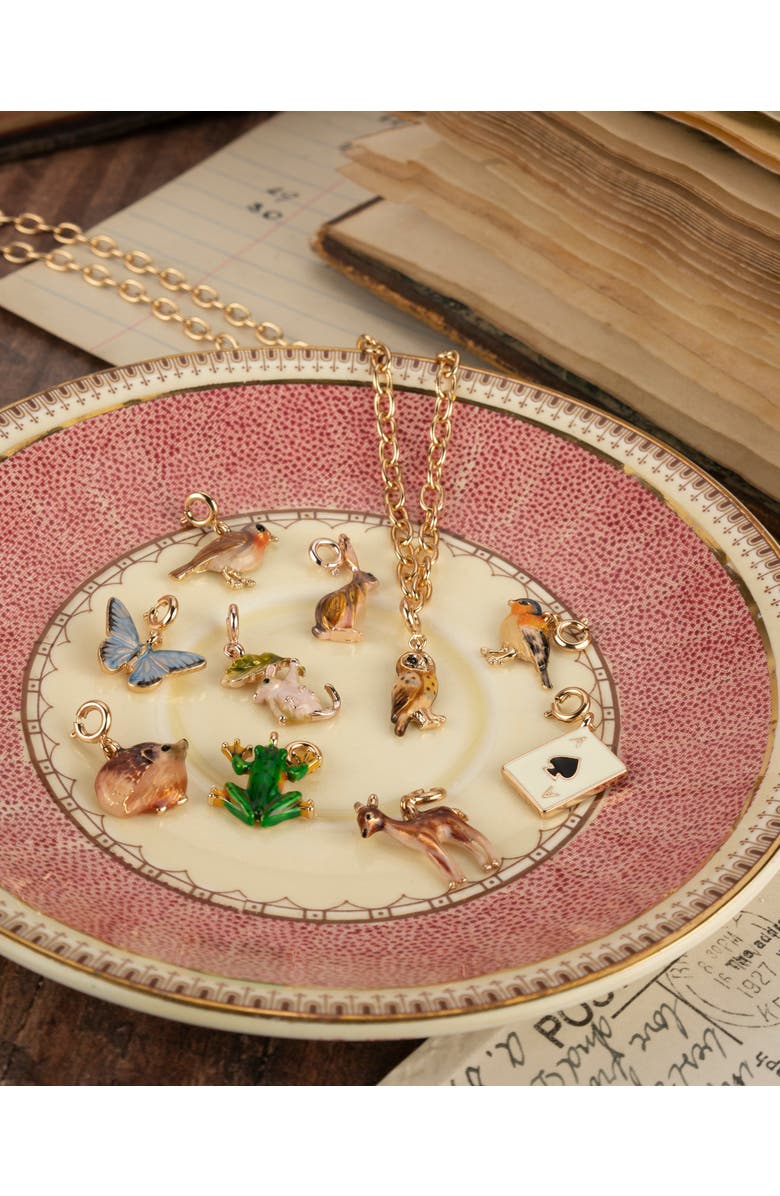 Fable England Enamel Blue Butterfly Charm, Alternate, color, Multi & Gold