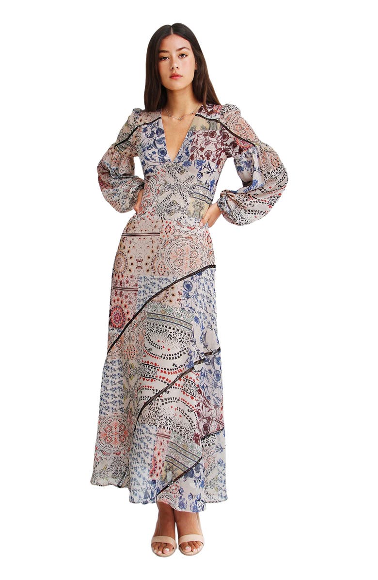 Belle & Bloom In Your Dreams Maxi Dress, Main, color, Beige