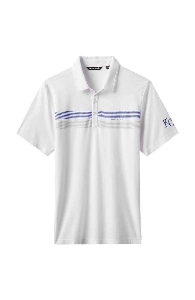 TravisMathew Men's TravisMathew White Kansas City Royals Top Recruit Tri-Blend Polo, Alternate, color, 