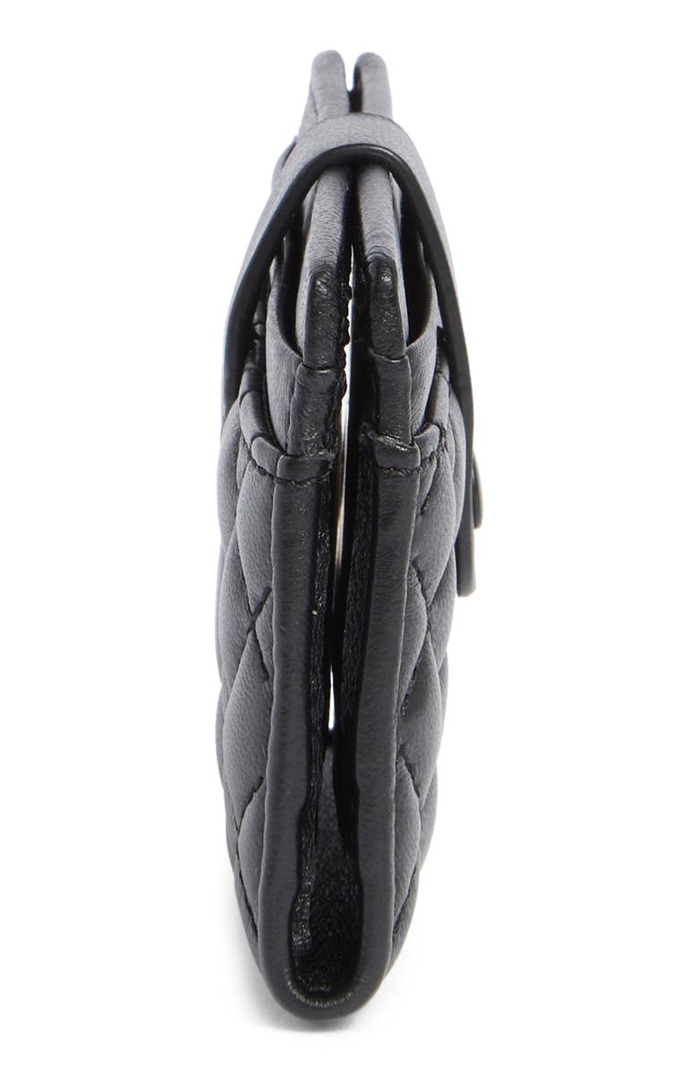 Kurt Geiger London Quilted Leather Case Case, Alternate, color, Black