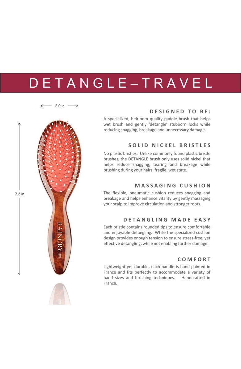 Raincry Detangle Travel Brush, Alternate, color,