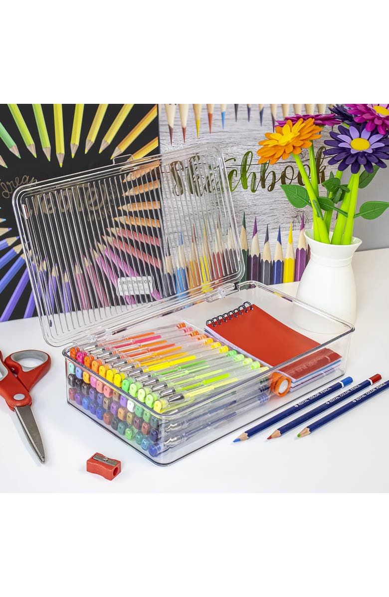 SORBUS 2-Pack Storage Organizers with Lids, Alternate, color,