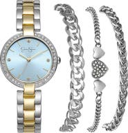 Jessica Simpson Two-Tone Bracelet Watch Set
