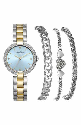Jessica Simpson Two-Tone Bracelet Watch Set