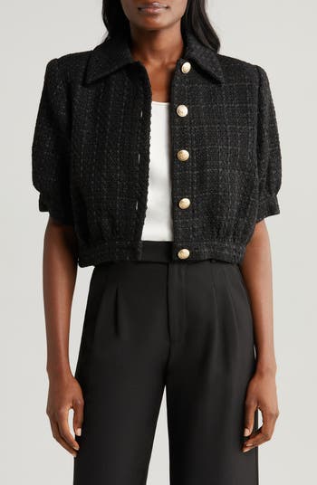 L'AGENCE Cove Tweed Crop Jacket | Nordstrom