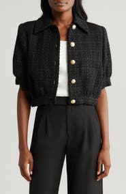L'AGENCE Cove Tweed Crop Jacket