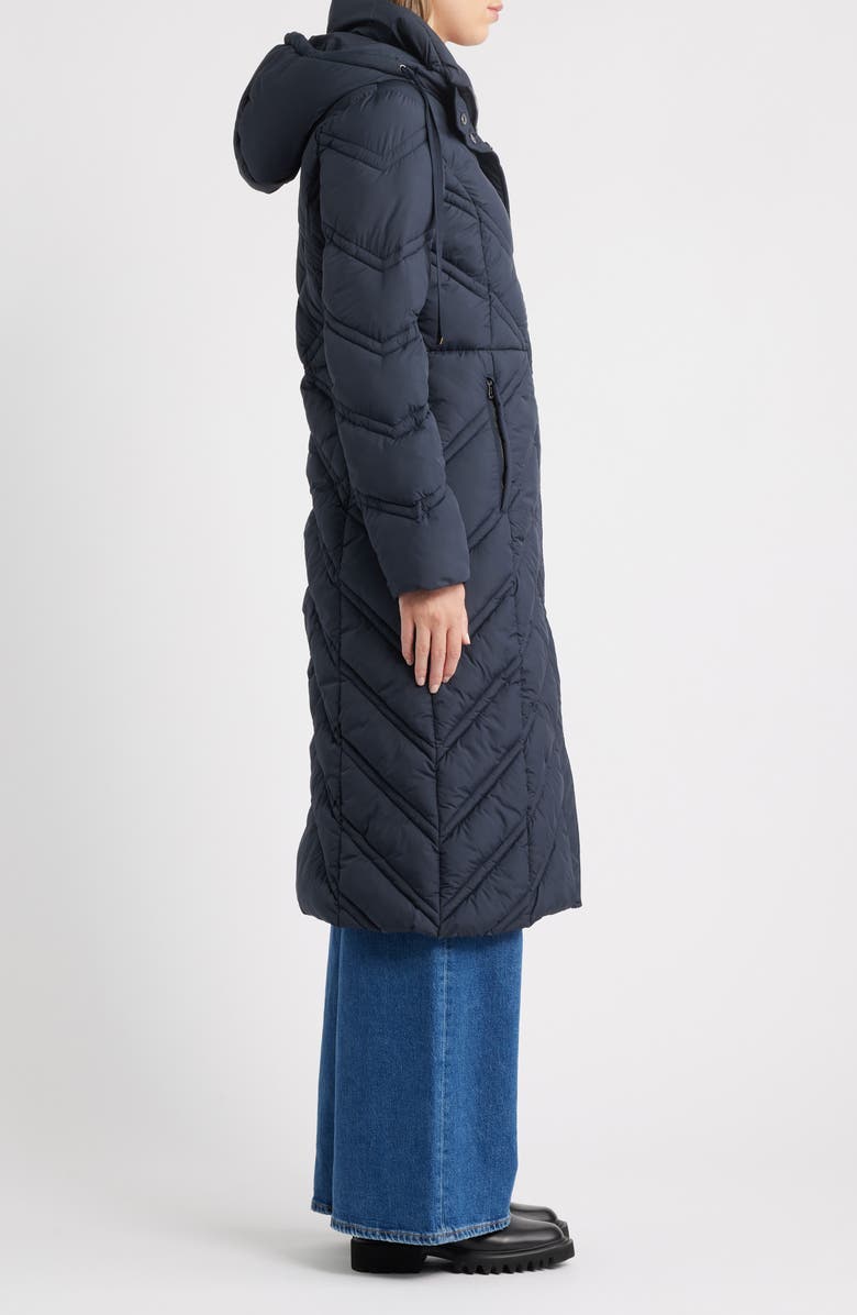 Bernardo Longline Hooded Puffer Jacket, Alternate, color, Navy