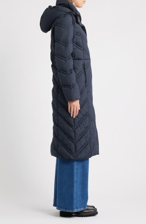 Bernardo Longline Hooded Puffer Jacket In Blue