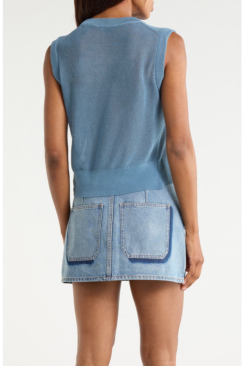 Kellen Linen Blend Sweater Tank, Alternate, color, LAKE MIST