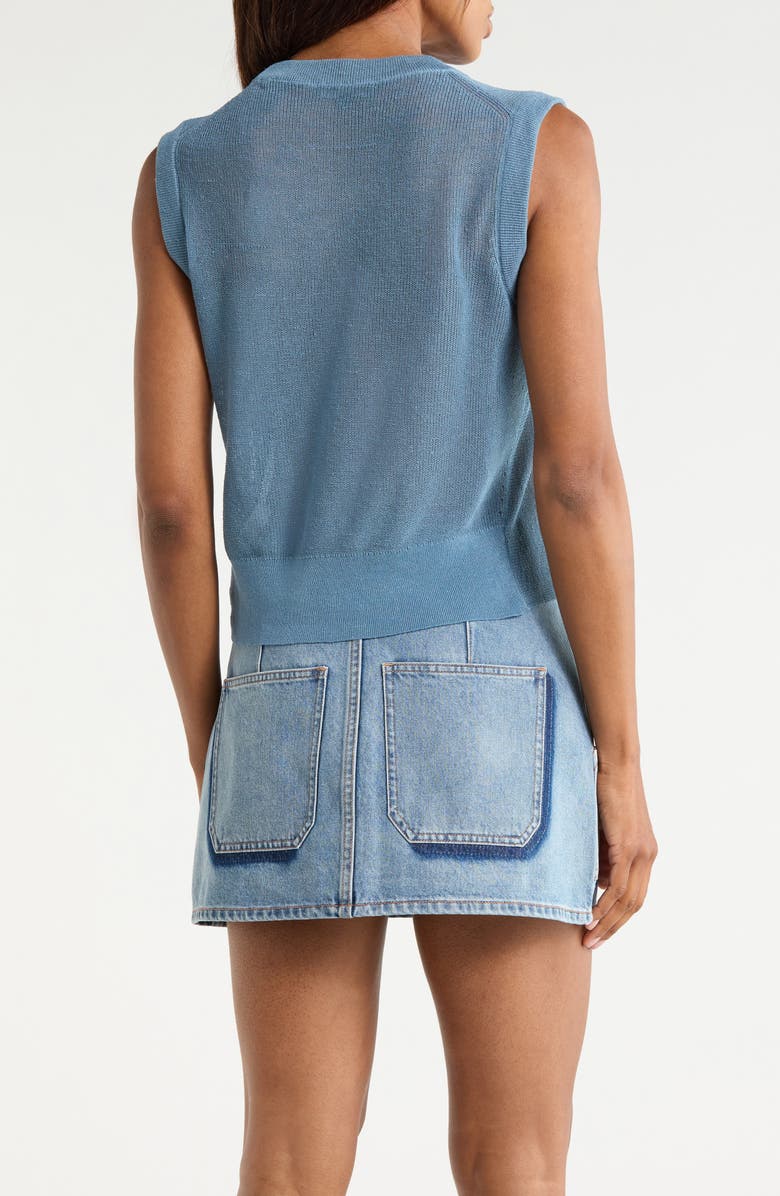 Veronica Beard Kellen Linen Blend Sweater Tank, Alternate, color,