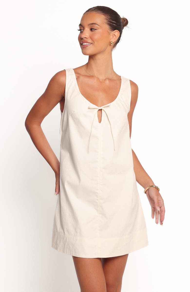 Petal & Pup Vesper Sleeveless Cotton Minidress, Alternate, color, Off White