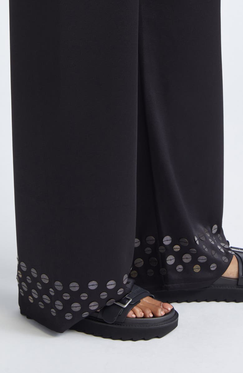 Siedrés Manoce Embellished Wide Leg Drawstring Pants, Alternate, color, Black