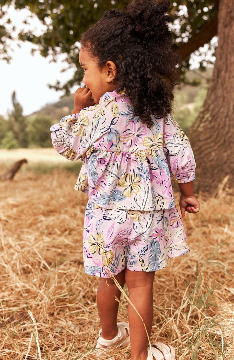 NEXT Kids' Banana Palm Print Cotton Top & Shorts Set, Alternate, color,
