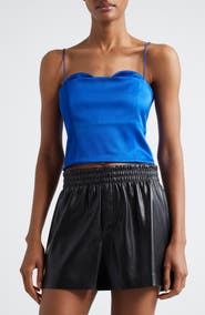 Alice + Olivia Ada Peekaboo Bustier Crop Camisole