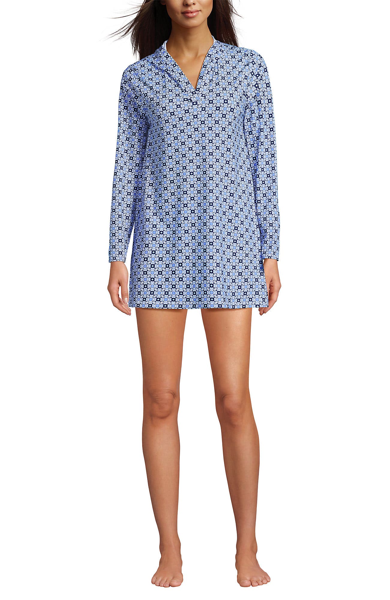 Lake Blue Geo Floral