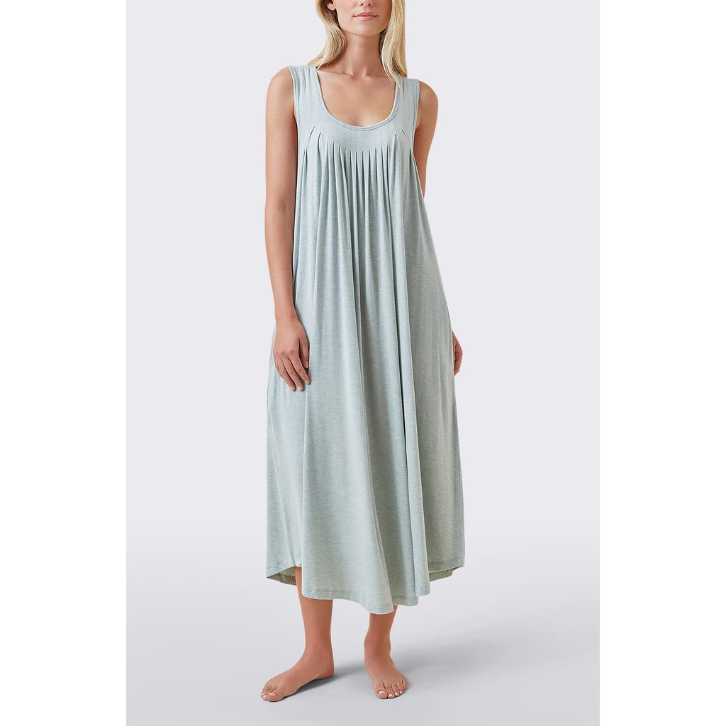Papinelle Pleated Nightgown In Green