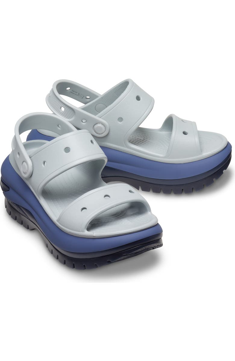 CROCS Classic Mega Crush Water Resistant Platform Sandal, Alternate, color, Mirage Multi