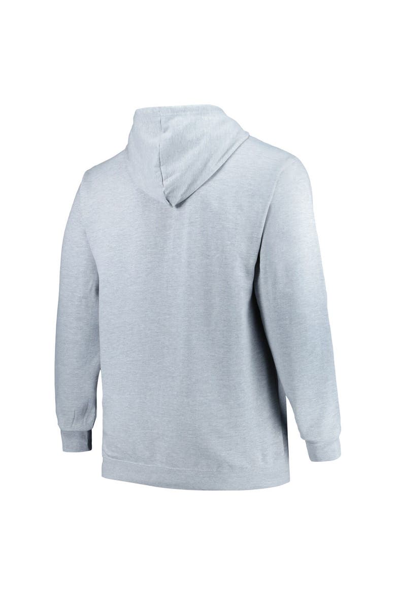 Men's Champion Gray LSU Tigers Big & Tall Arch Over Logo Powerblend Pullover Hoodie, Alternate, color, Gray