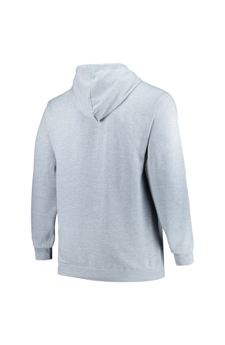 Champion Men's Champion Gray LSU Tigers Big & Tall Arch Over Logo Powerblend Pullover Hoodie, Alternate, color, Gray