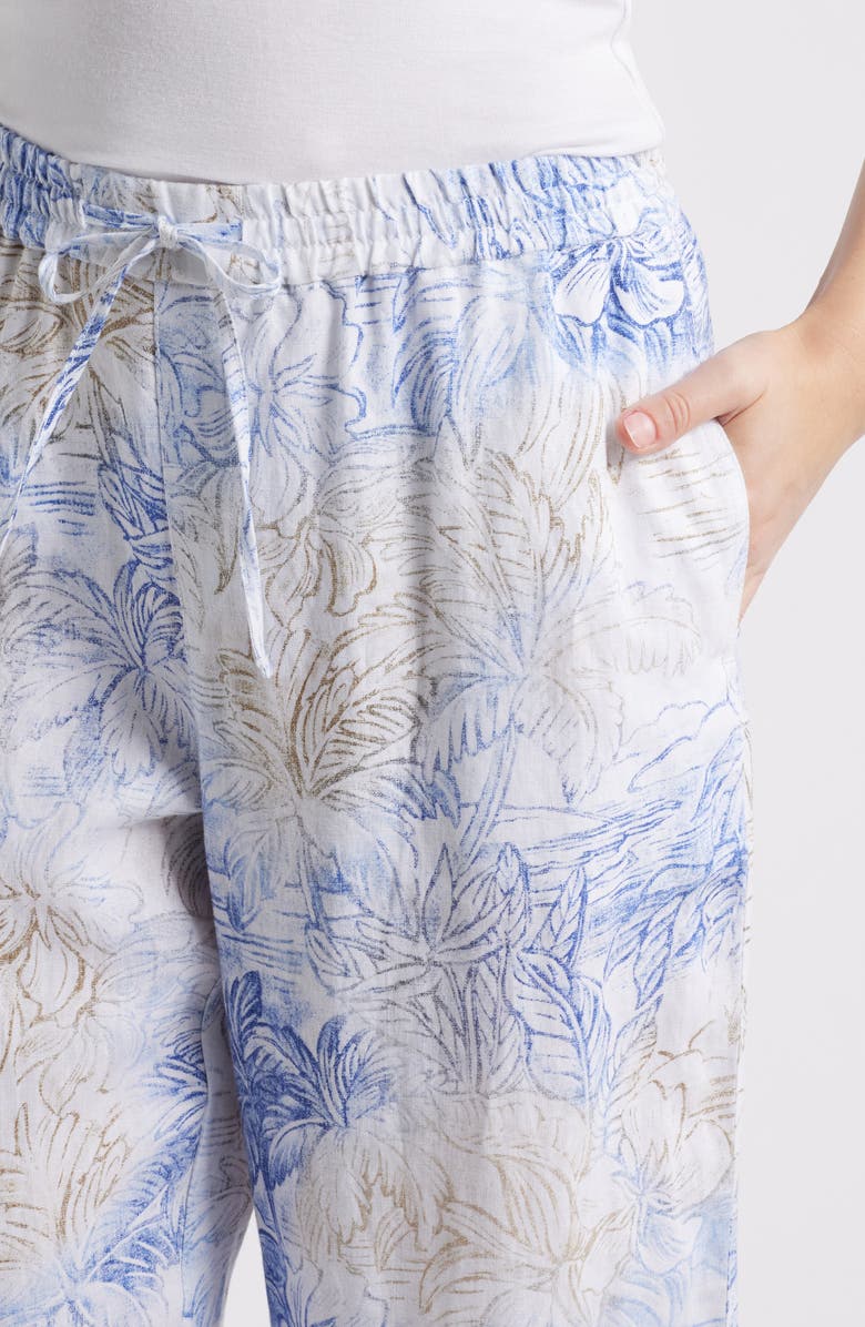 Tommy Bahama Dolce Easy Bay Floral Linen Drawstring Pants, Alternate, color,