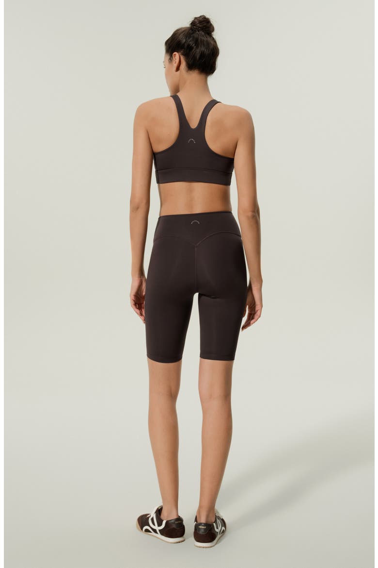 Women's Silk Contour Second Skin Biker Shorts, Alternate, color, Coffee Bean