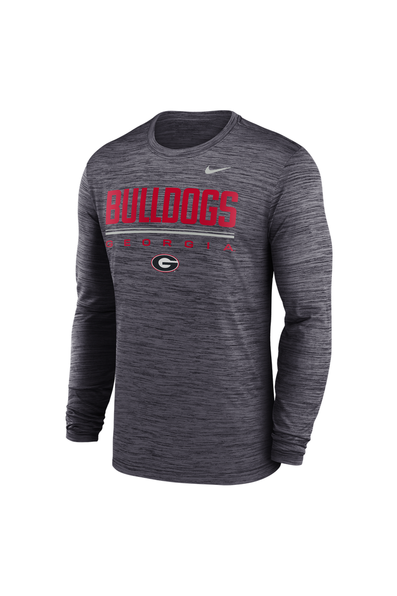 Men's Nike Black Georgia Bulldogs Sideline Velocity Dri-FIT Long Sleeve T-Shirt, Alternate, color, Black