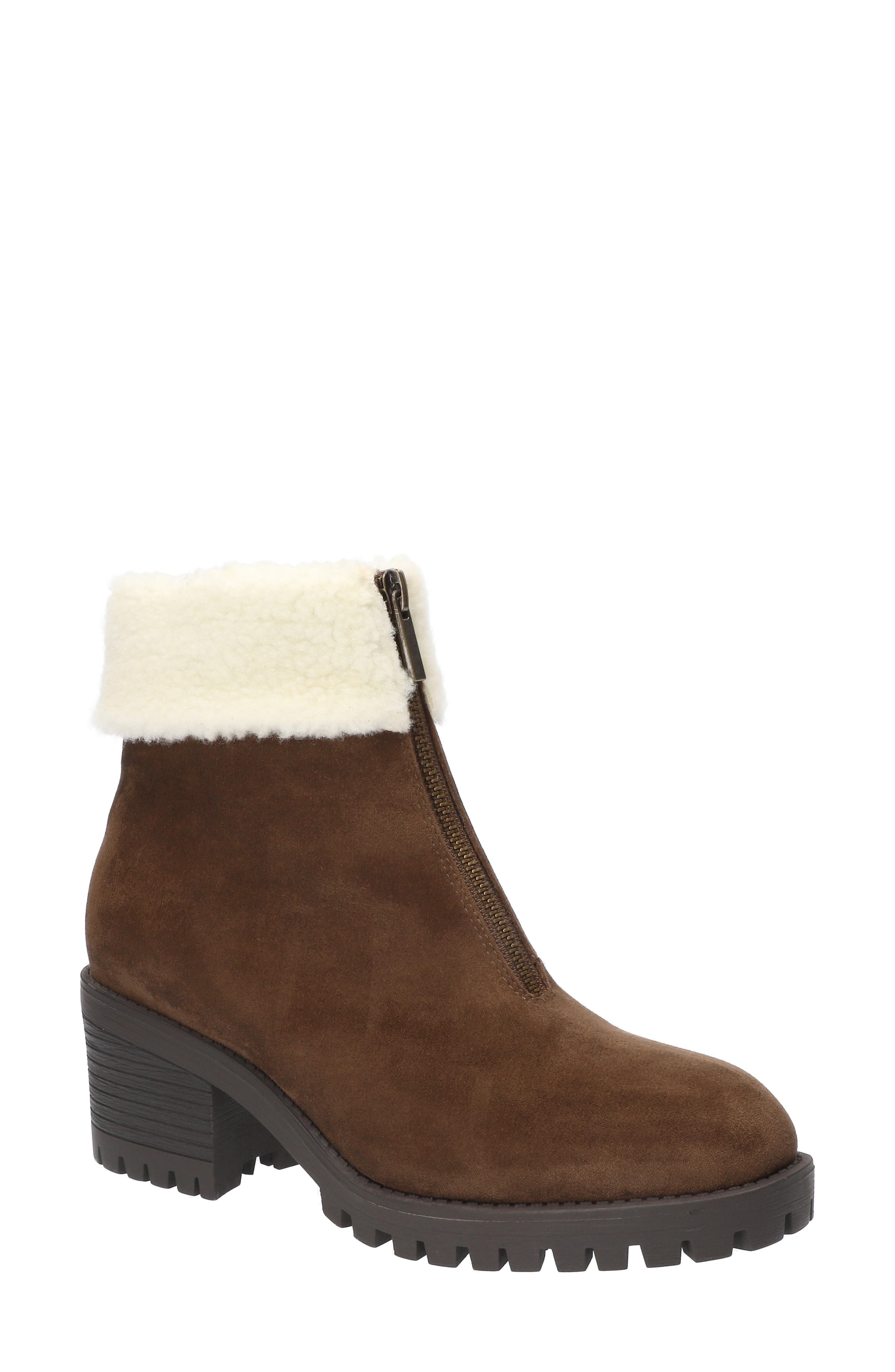 Cable Bootie, Main, color, DARK BROWN SUPER SUEDE/ FLEECE