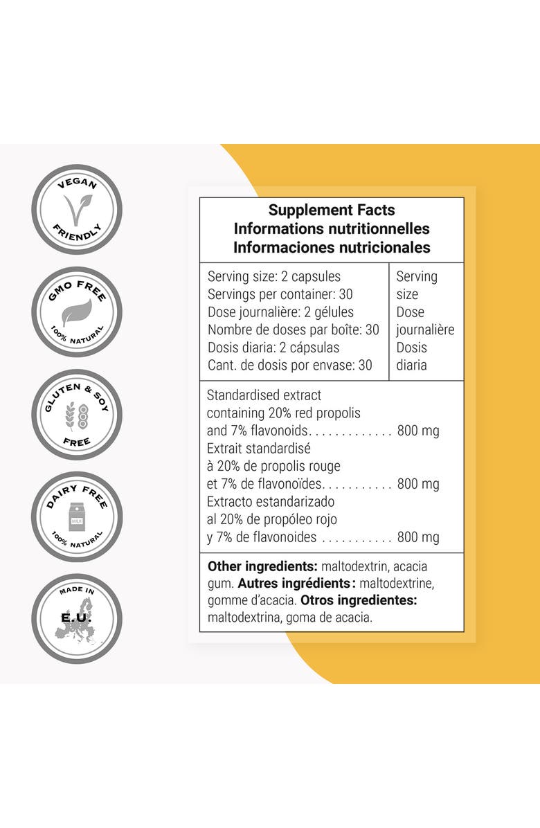SuperSmart Red Propolis 800mg per Day, Alternate, color, 