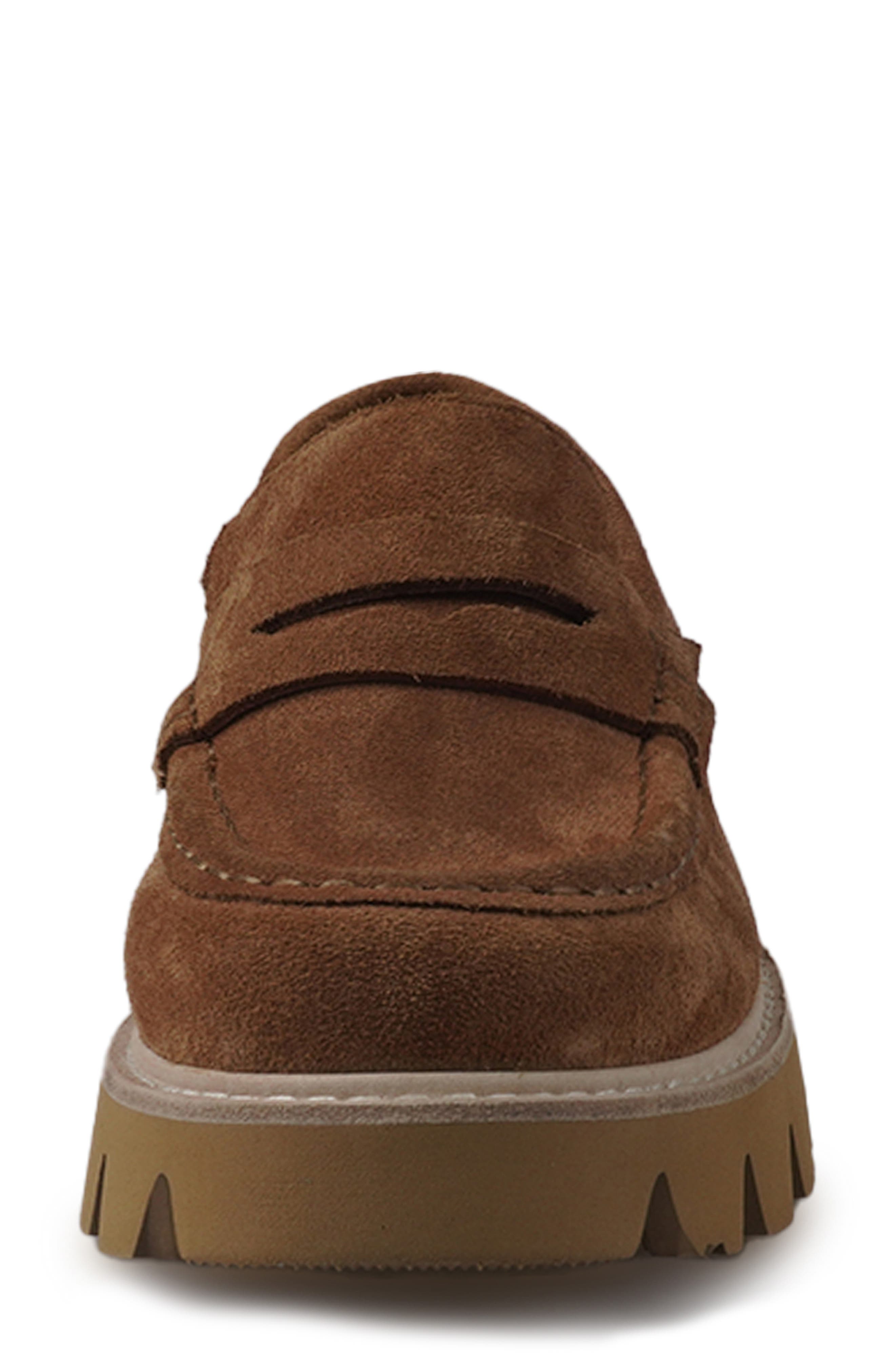 Lenna Suede Platform Loafer, Alternate, color, TAN SUEDE